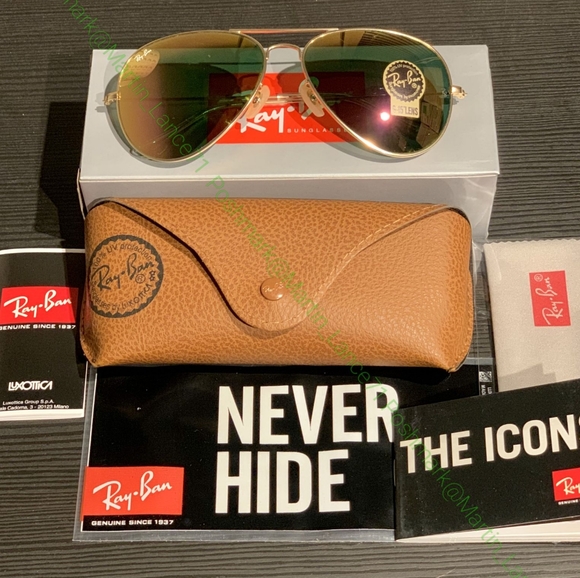 ?RayBan? Aviator Gold Flash Mirror - Gold Frame main image 6